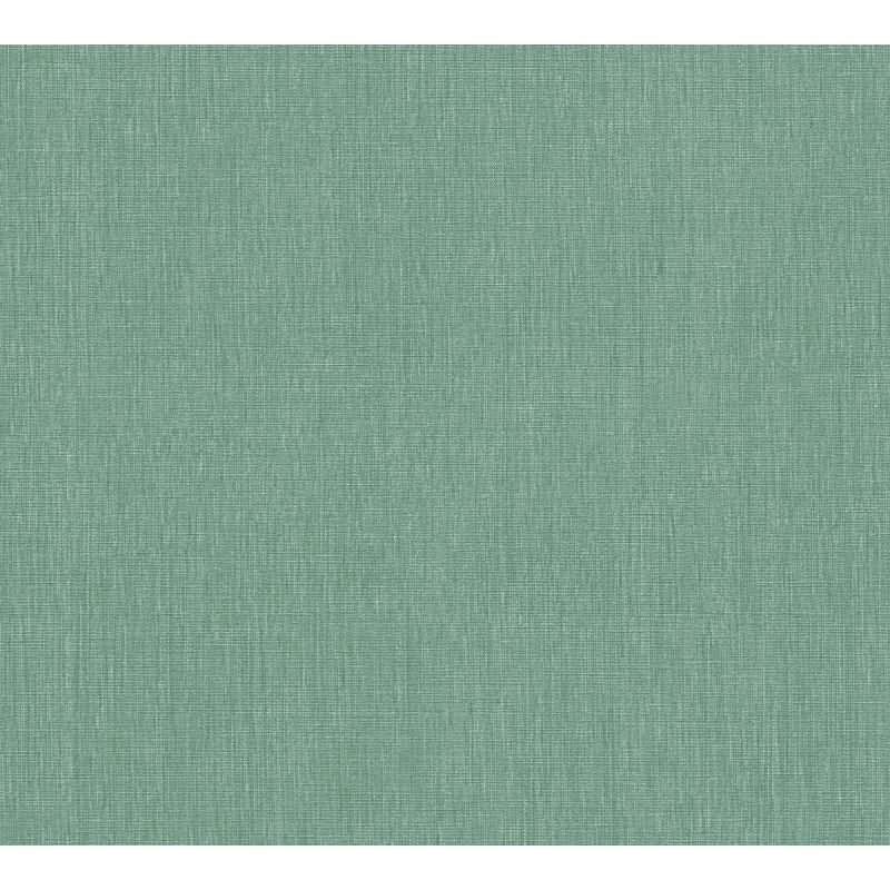 Unitapete in Leinenoptik Türkis - Strukturierte Vliestapete matt frisch (396523)