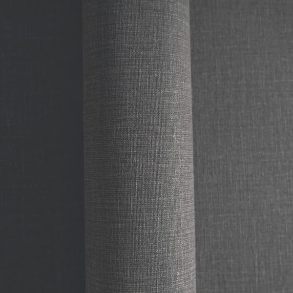 Unitapete in Leinenoptik Schwarz - Strukturierte Vliestapete matt elegant (396524)