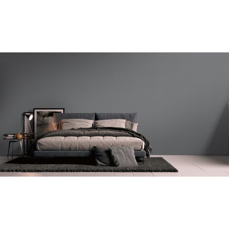 Uni tapete Anthrazit Grau - Strukturierte Vliestapete in Leinenoptik - Modern & edel (396552)