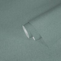 Uni Tapete Mintgr&uuml;n - Strukturierte Vliestapete mit...