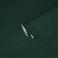 Unitapete Dunkelgr&uuml;n - Strukturierte Vlies Tapete...