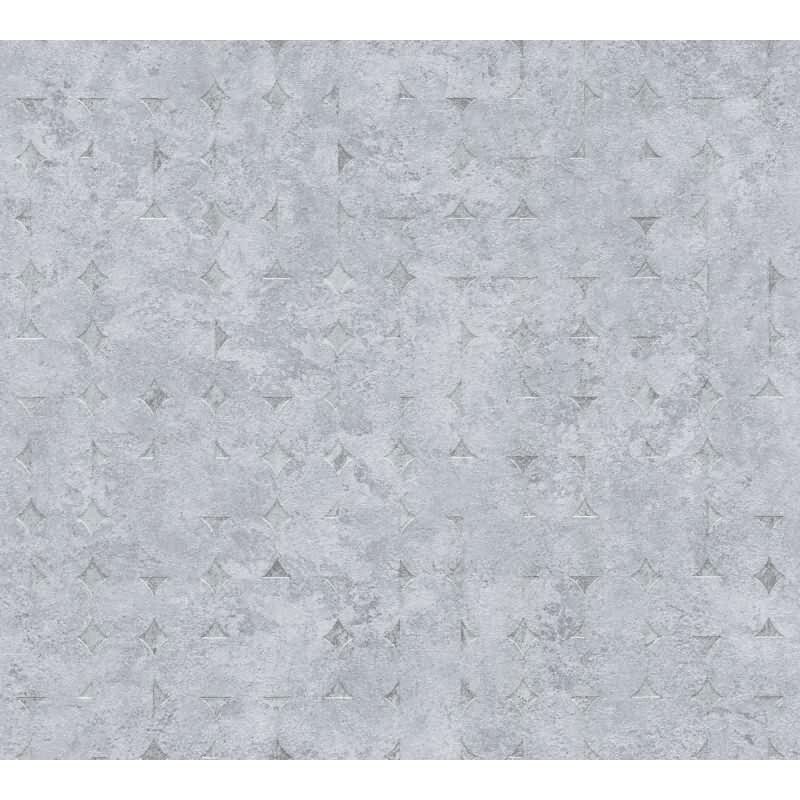 3D-Tapete Grau Betonoptik - Geometrisches Muster mit Struktur - Vliestapete modern (396561)