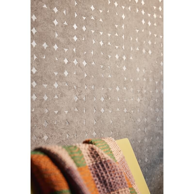 3D-Tapete Beige Beton Optik - Geometrisches Muster modern - Vliestapete mit Struktur (396562)