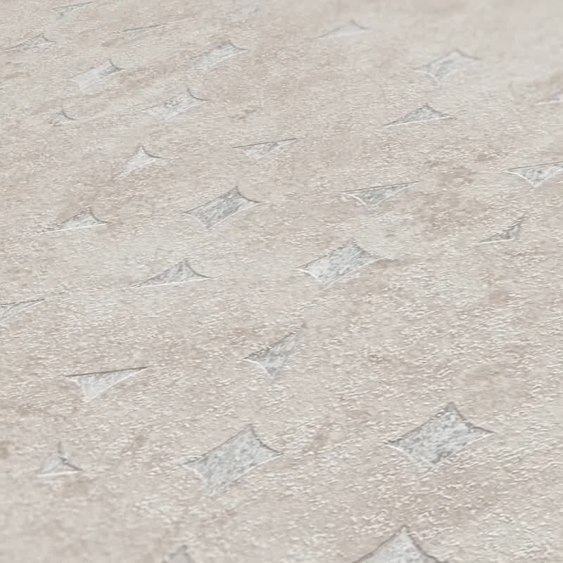 3D-Tapete Creme Betonoptik - Geometrische Struktur modern - Vliestapete dezent (396563)