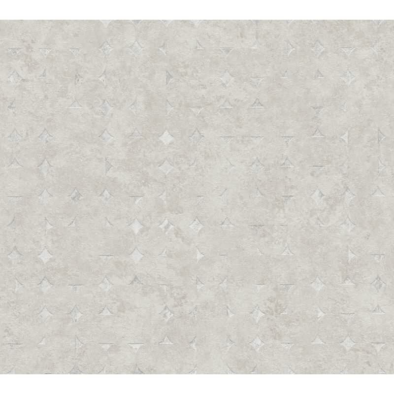 3D-Tapete Creme Betonoptik - Geometrische Struktur modern - Vliestapete dezent (396563)