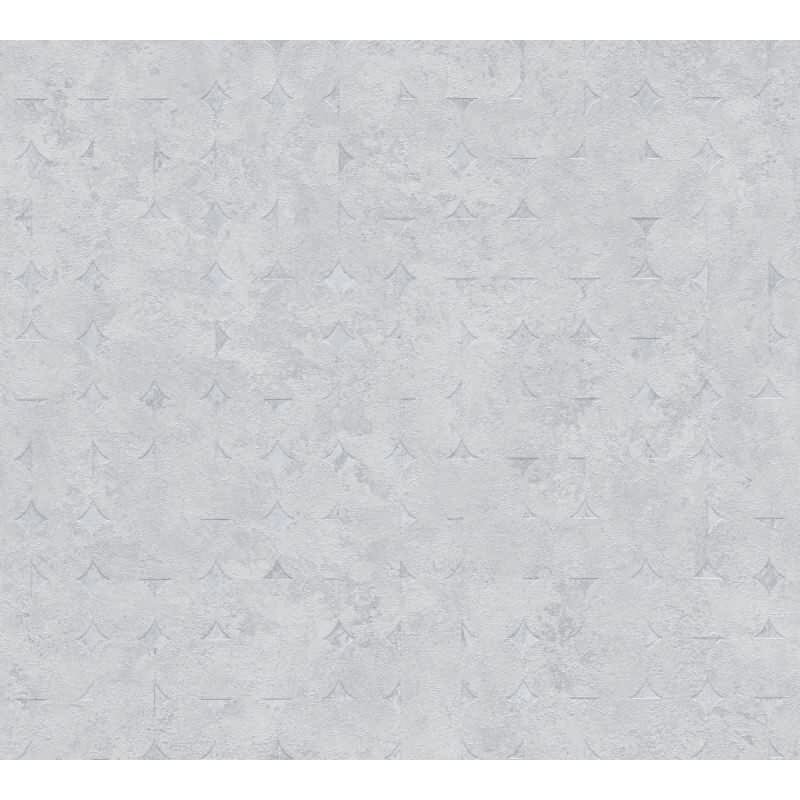 Tapete Lichtgrau Betonoptik Industrial - Geometrisches Muster dezent - Vlies Tapete modern (396566)