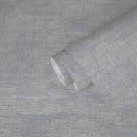 Strukturtapete Grau Silber - Vlies Tapete mit...