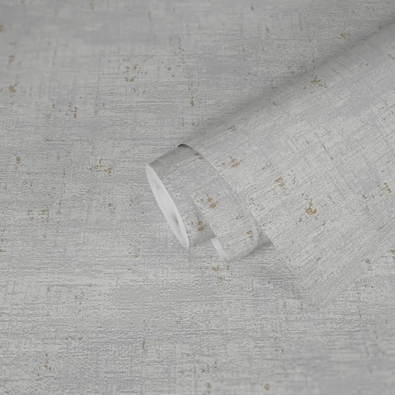 Vintage Tapete Grau Creme Gold - Vliestapete mit Metallic-Effekt - Elegant & modern (396573)