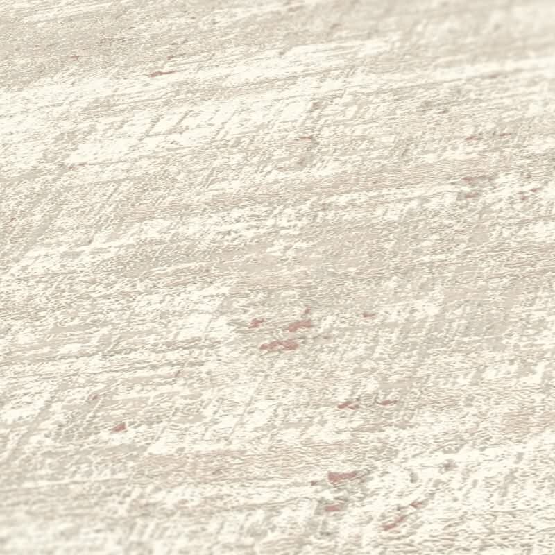 Vintage Vliestapete Beige Weiß Gold - Tapete mit Metallic-Effekt - Modern & edel (396575)