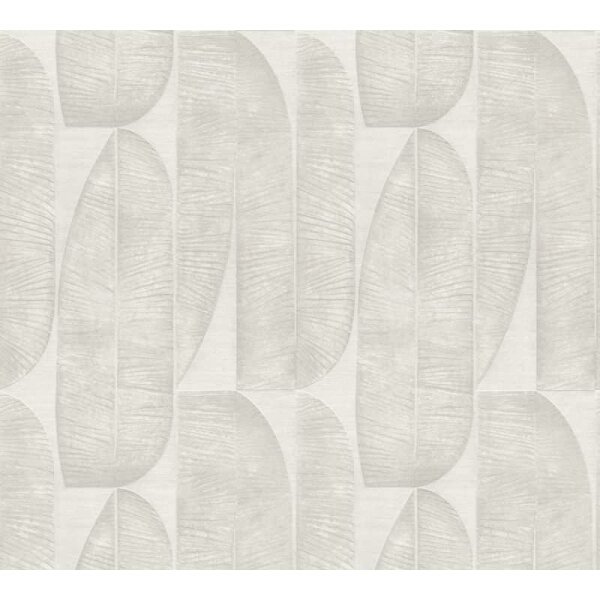 Bananenblatt-Tapete Beige - Vliestapete mit grafischem Blätter Muster - Modern & ruhig (396581)