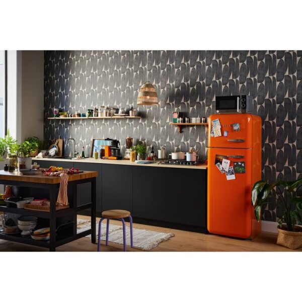 Tapete mit Bananenblättern Beige Schwarz - Grafisches Blättermuster - Vliestapete (396583)