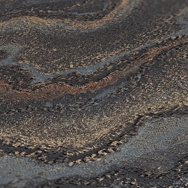 Steinoptik-Tapete Schwarz Gold - Vliestapete mit Metalliceffekt - Luxuriöse Marmoroptik (396594)