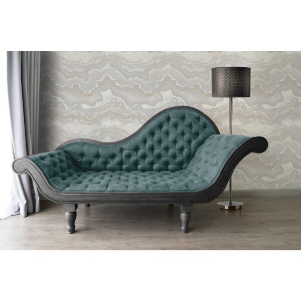 Tapete in Marmoroptik Grau Silber Gold - Elegante Vliestapete mit Metalliceffekt (396595)