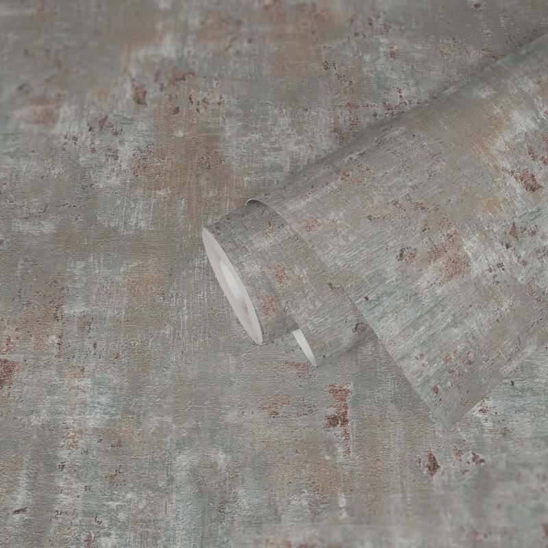 Vliestapete mit Putz-Optik Grau Beige Blau - Design Struktur-Tapete modern (396702)