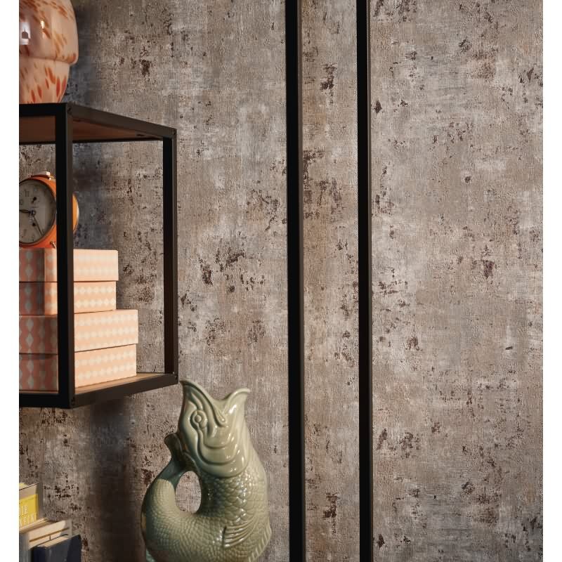 Vliestapete mit Putz-Optik Grau Beige Blau - Design Struktur-Tapete modern (396702)