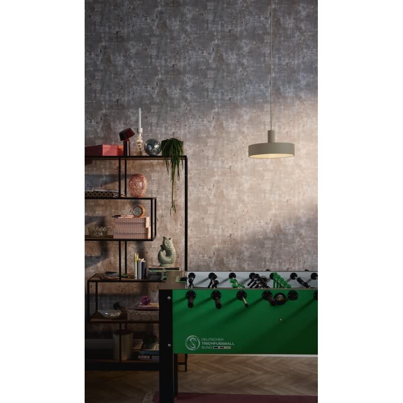 Vliestapete mit Putz-Optik Grau Beige Blau - Design Struktur-Tapete modern (396702)