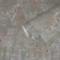 Vliestapete mit Putz-Optik Grau Beige Blau - Design...