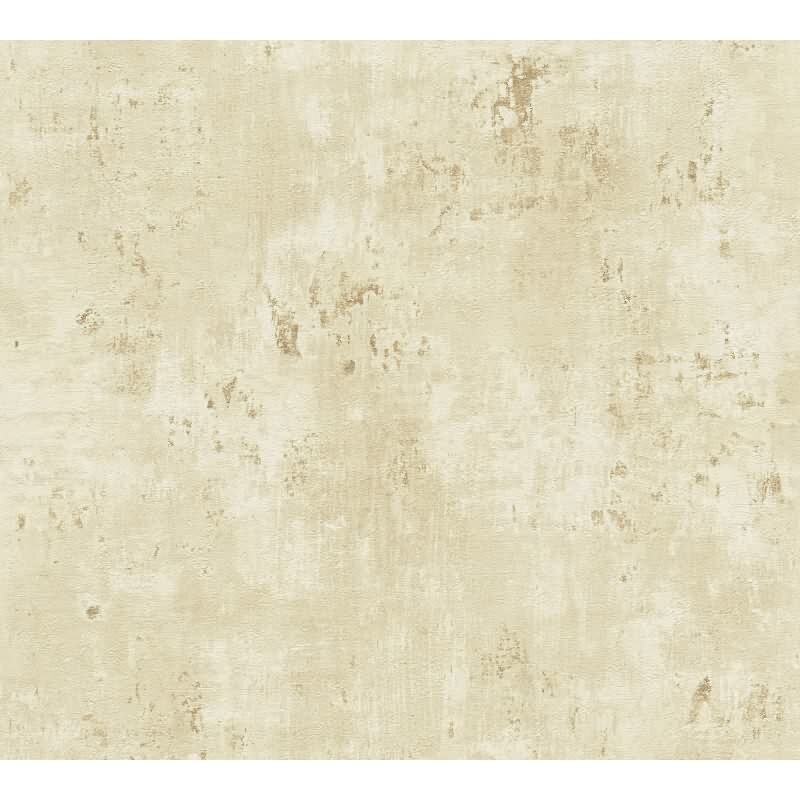 Putzoptik-Tapete Beige Gold - Strukturierte Vliestapete mit sanftem Glanz (396705)