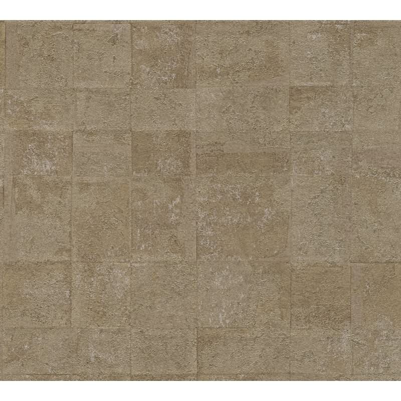 Struktur Tapete Braun Gold - Design Vlies Tapete mit Metallic-Effekt glänzend (396711)