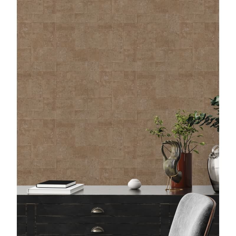 Struktur Tapete Braun Gold - Design Vlies Tapete mit Metallic-Effekt glänzend (396711)