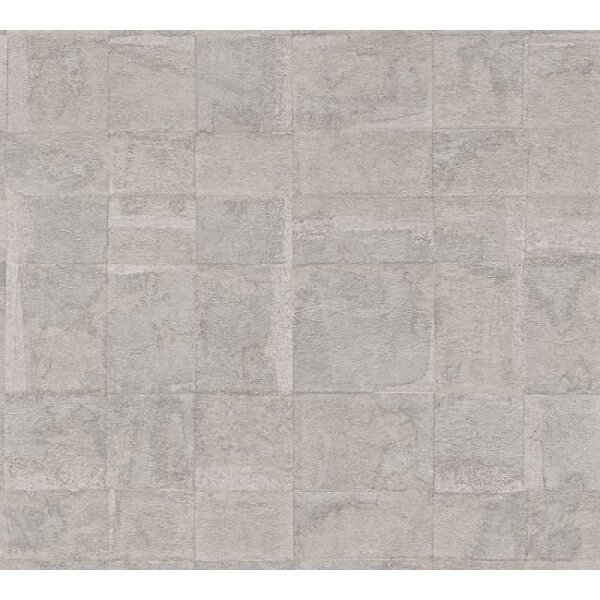 Strukturtapete Grau Beige - Muster Vliestapete mit dezenter Metalliceffekt (396712)