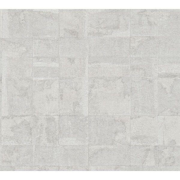 Strukturtapete Grau Silber Metallic - moderne Muster Vlies Tapete (396713)