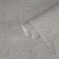 Strukturtapete Grau Silber Metallic - moderne Muster...