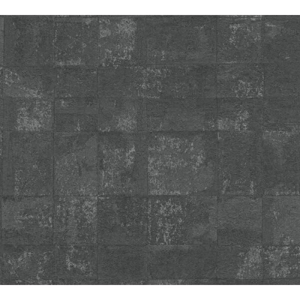 Metallic Tapete Anthrazit Schwarz - Design Muster Vliestapete mit elegantem Metallic-Effekt (396714)