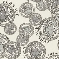 Tapete Grau, Silber VERSACE Satintapete (386102)