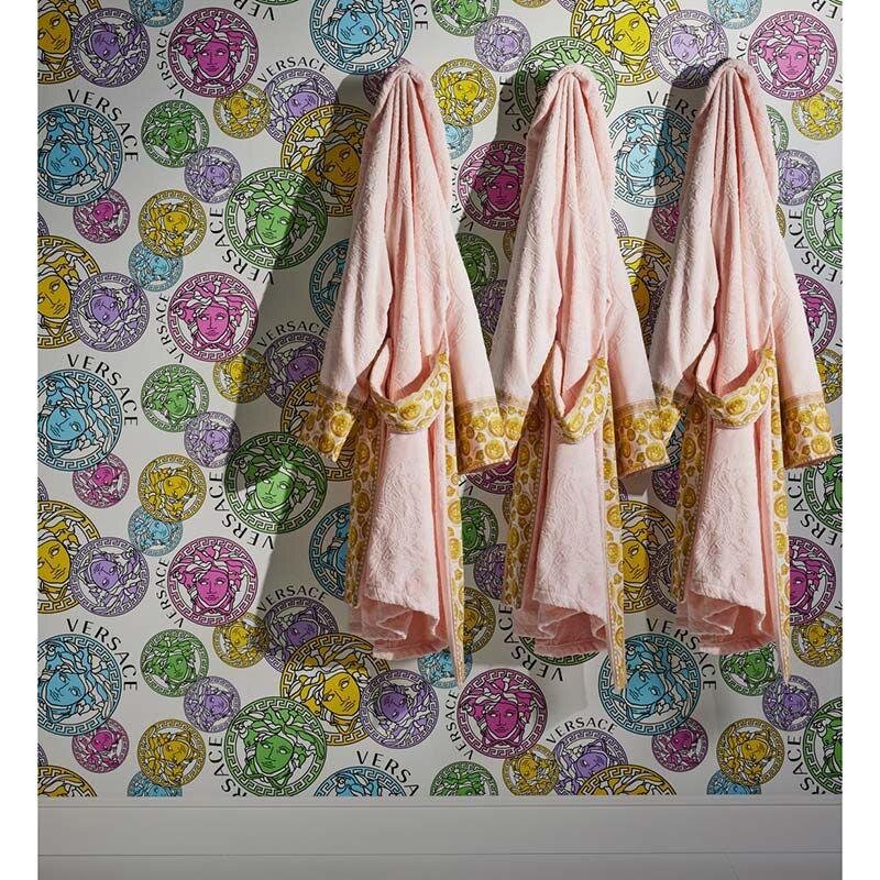 Tapete Bunt, Weiß VERSACE Satintapete (386101)