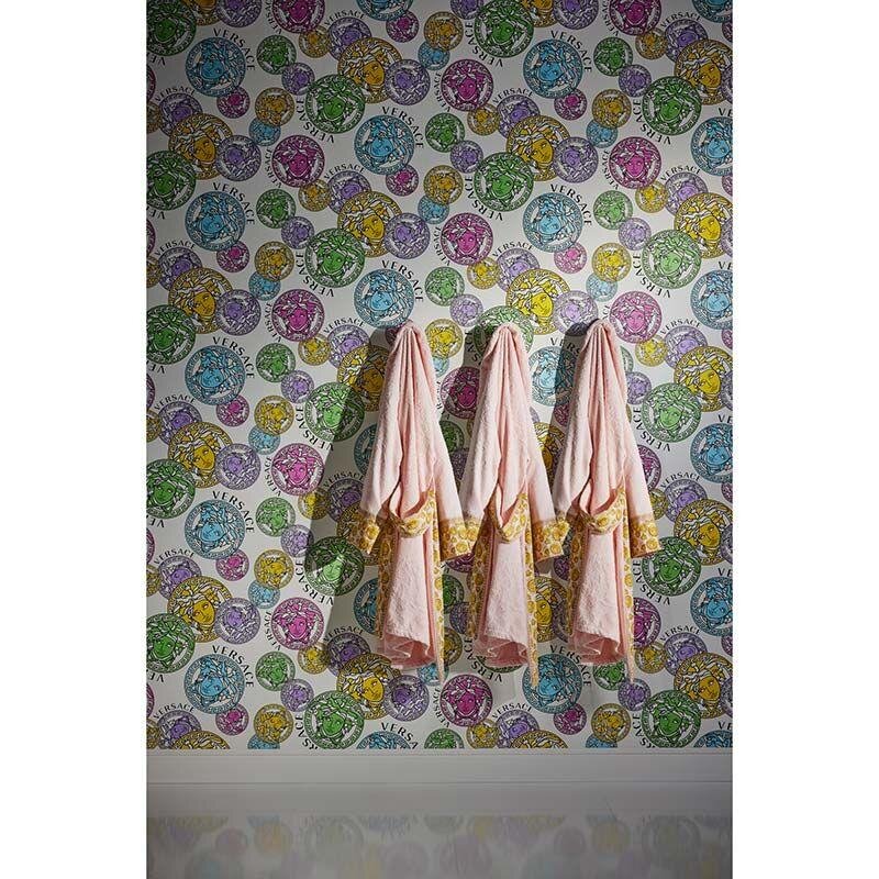 Tapete Bunt, Weiß VERSACE Satintapete (386101)