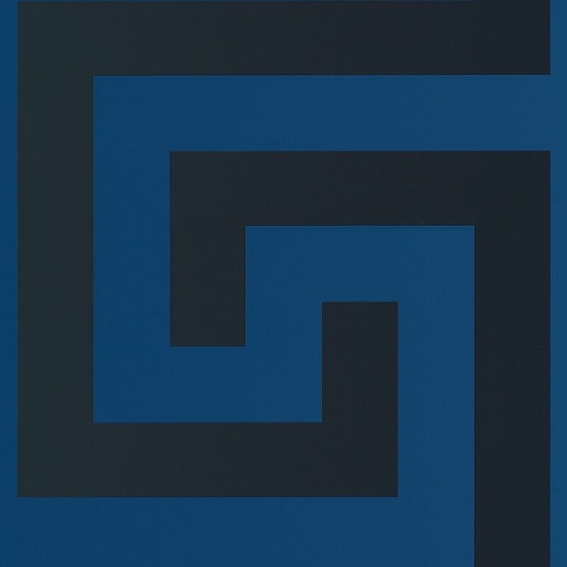 Tapete Blau, Schwarz, Anthrazit VERSACE Satintapete (386093)