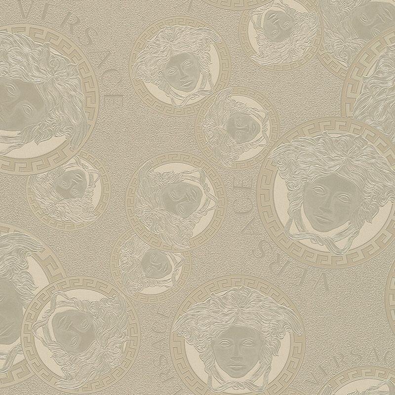 Tapete Grau, Silber VERSACE Satintapete (384613)