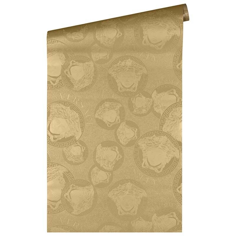 Tapete Gold, Kupfer VERSACE Satintapete (384611)