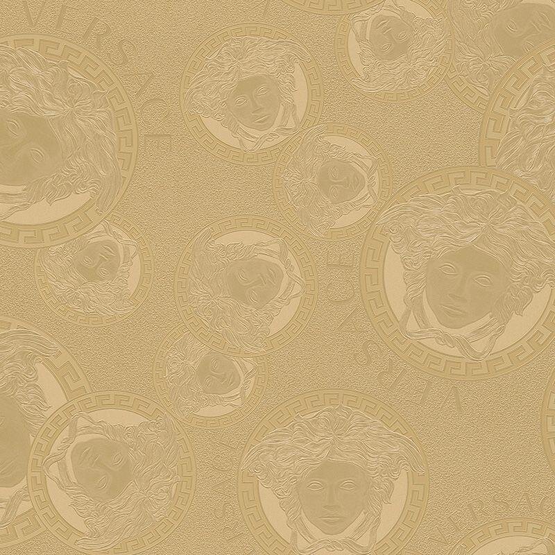 Tapete Gold, Kupfer VERSACE Satintapete (384611)