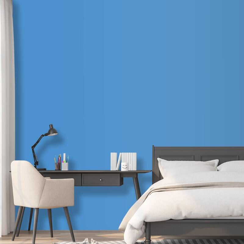 Wandfarbe Pazifikblau Blau Pazifik 2D Wallcover Colors S 2050-R90B