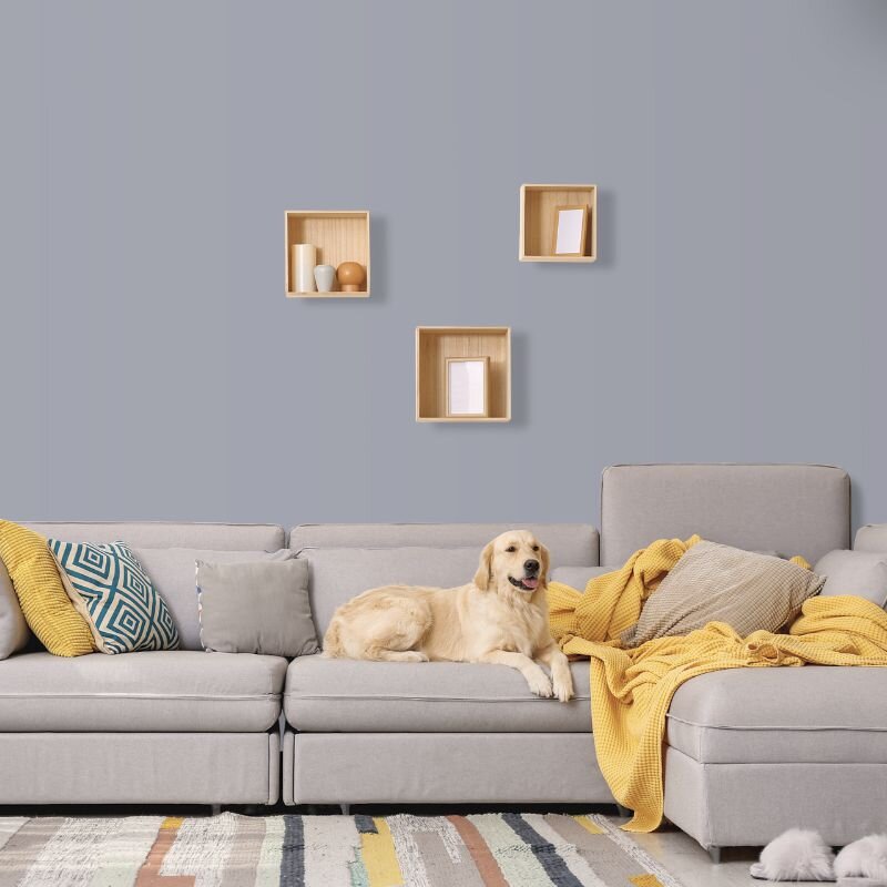 Wandfarbe Blaugrau Graublau Atlantik 5B Wallcover Colors S 3502-B50G