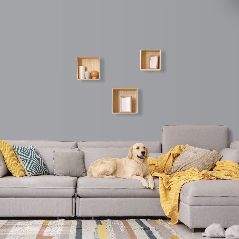 Wandfarbe Hellgrau Blaugrau Moon 5B Wallcover Colors S 4500-N