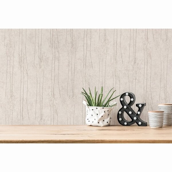 Tapete Grau, Silber, Lila, Flieder livingwalls Vliestapete (386142)