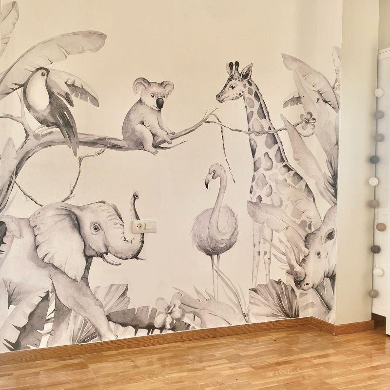 Digitaldruck-Tapete Schwarz-Weiß Rasch (253320)