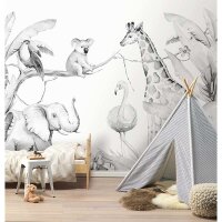 Digitaldruck-Tapete Schwarz-Wei&szlig; Rasch (253320)