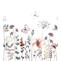 Digitaldruck-Tapete Gr&uuml;n, Lila Rasch (253290)