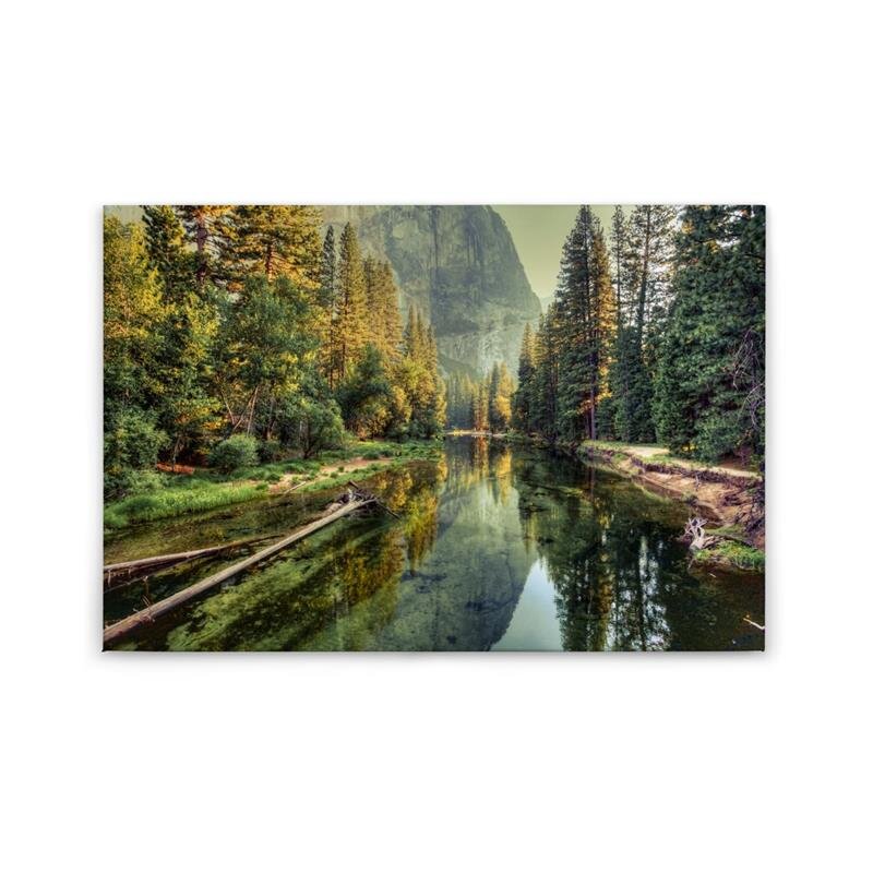 A.S. Création Leinwandbild MountainRiver Größe 90cm x 60cm