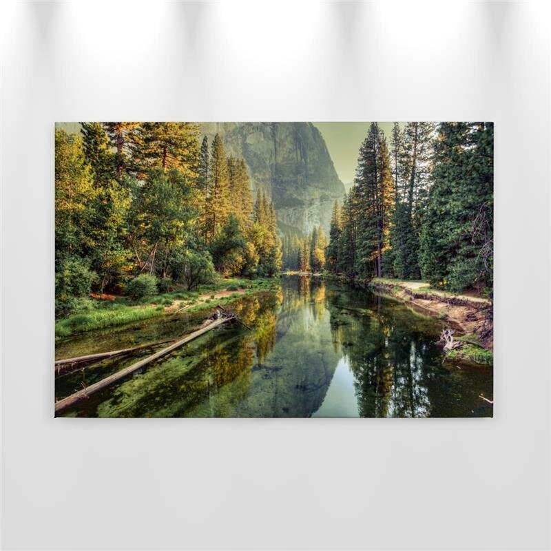 A.S. Création Leinwandbild MountainRiver Größe 90cm x 60cm