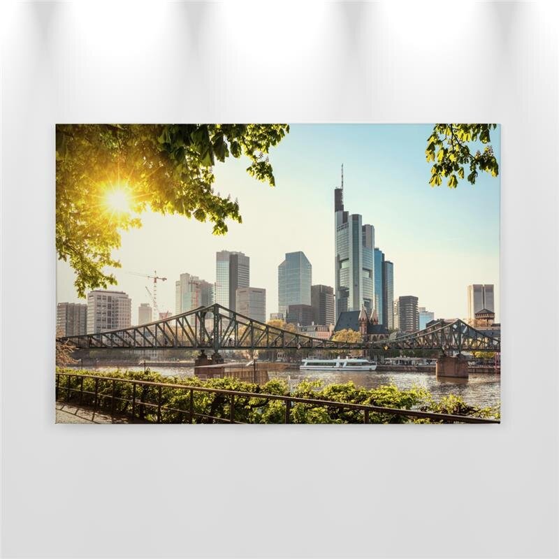 A.S. Création Leinwandbild FrankfurtCity Größe 90cm x 60cm