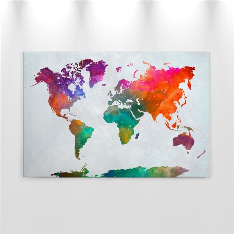 A.S. Création Leinwandbild GlobalMap Größe 90cm x 60cm