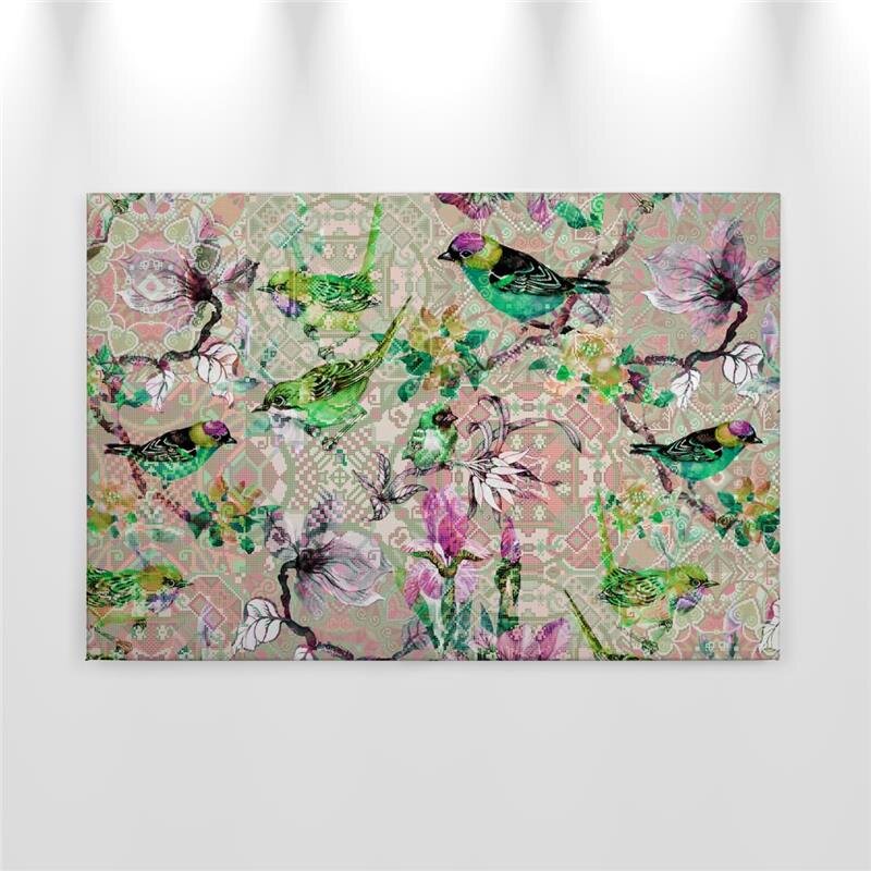 A.S. Création Leinwandbild mosaicbirds2 Größe 90cm x 60cm