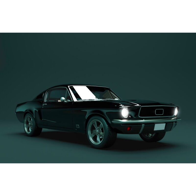 A.S. Création Leinwandbild mustang2 Größe 90cm x 60cm