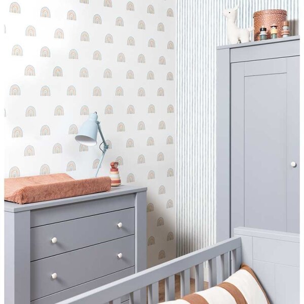 Tapete Blau, Pastellfarben, Weiß Rasch Vliestapete (252743)