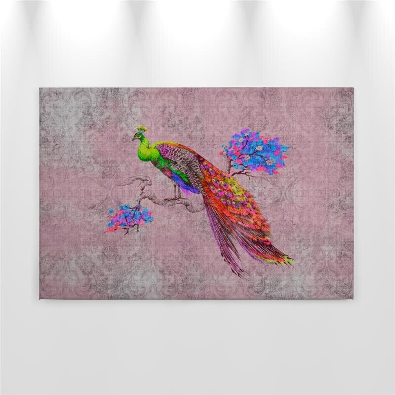 A.S. Création Leinwandbild peacock2 Größe 90cm x 60cm